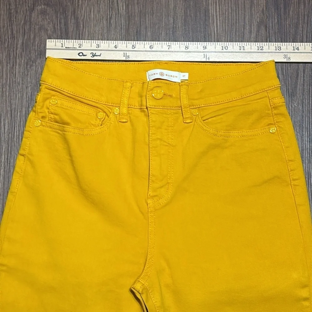 🔥🔥🔥Tory Burch Yellow Skinny Jeans Vibrant Style Size: 27🔥🔥🔥
